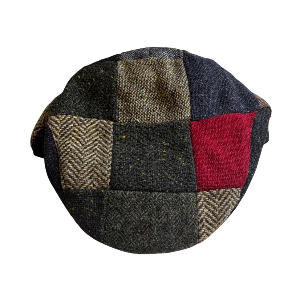 Hatman of Ireland Gerry Moran Patchwork Donegal Tweed Flat Cap Men Large 7 3/8